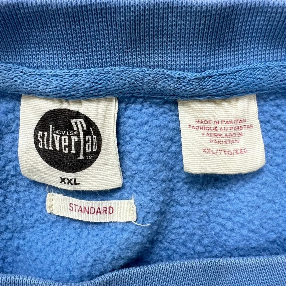 Levi's SilverTab XXL Sweatshirt Blue Planet Graphic‎ Crewneck Pullover Y2K Glob